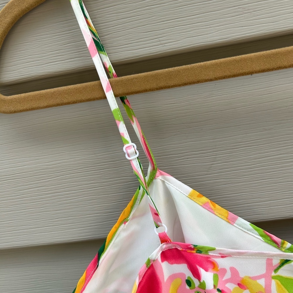 J Crew size 8 floral strappy mini dress vacation cruise beach - Picture 4 of 8